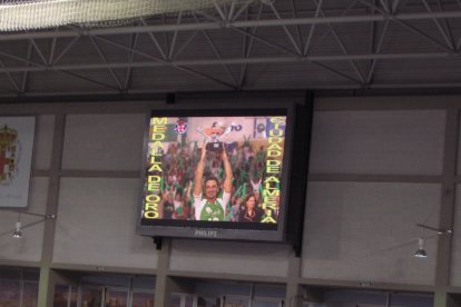 Cuando anunció su retirada del voleibol en el Palacio Mediterráneo.