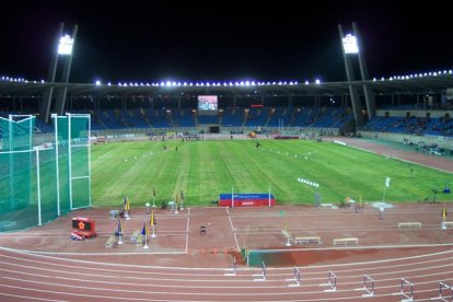 Desde uno de los fondos cuando el estadio acaba de inaugurarse.