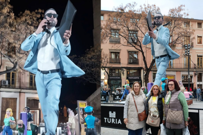 La falla instalada ya en Valencia del artista laujareño David Ruiz.