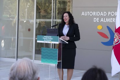 María del Mar Vázquez, alcaldesa de Almería, durante su intervención