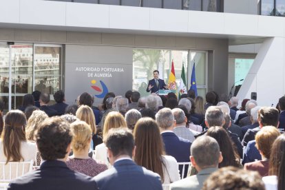 Intervención del presidente de la Junta de Andalucía, Juanma Moreno