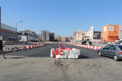 Los vehículos accediendo al nuevo tramo en sentido ascendente.