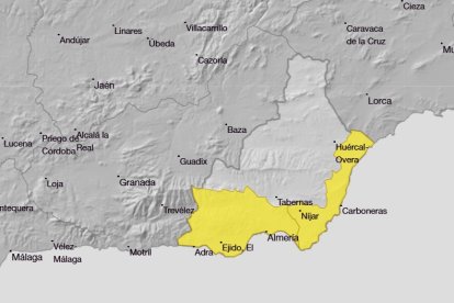 Mapa de la Aemet para este martes 12 de mayo.