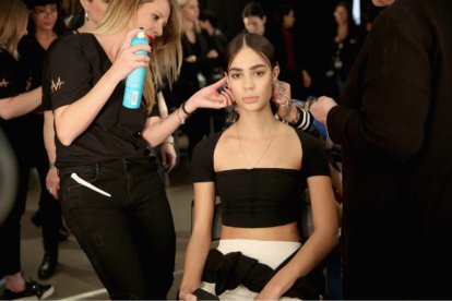 Laura García en la fashion week de New York.