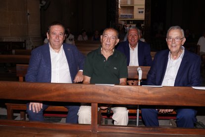 Blanes con sus amigos de toda la vida: Onofre Díaz, Luis Guillén y Manolo García.