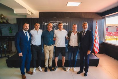 Andrés Fernández y Fernando, en los Aperitivos Deportivos SBW con Estrella de Levante.