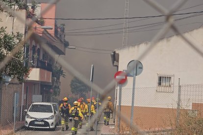 Incendio en el entorno de la Cresta del Gallo, en las cercanías de Murcia.