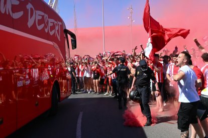 El recibimiento ante Las Palmas fue espectacular en la previa del partido.