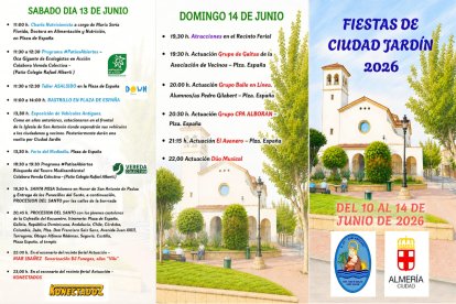 Parte de la programación de las fiestas en Ciudad Jardín.