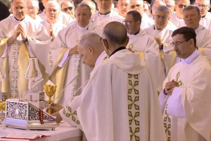 Uno de los actos organizados en la visita del Papa a Madrid.