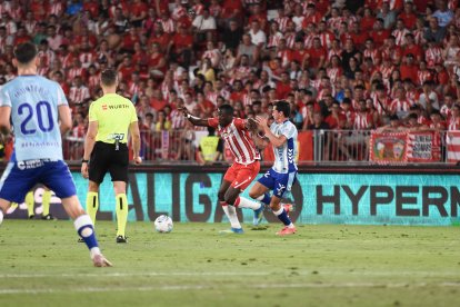 Lopy en su último partido con la rojiblanca ante el Málaga.