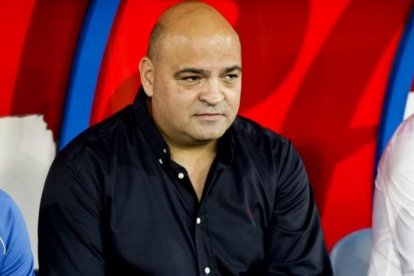 Juan Carlos Cintas en su etapa como técnico del Almería B.