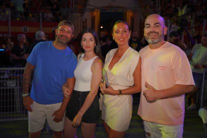 Marta, Quique, Kate y Víctor posaron antes del inicio del espectáculo.