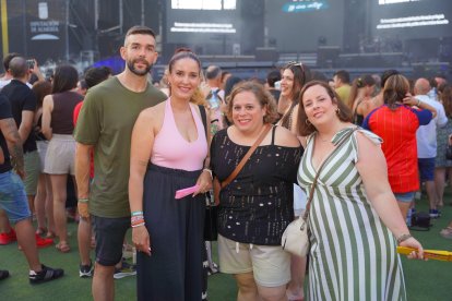 Jesús, Belli, Lumi y Elena no faltaron a la cita en la Plaza de Toros.