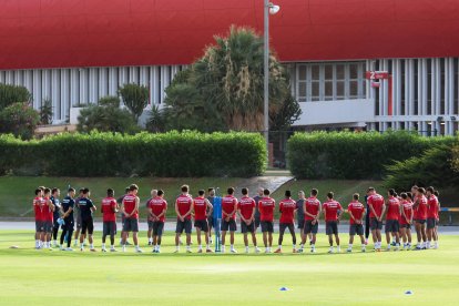 Día I del Almería de Pimienta con 30 futbolistas en el campo Anexo.