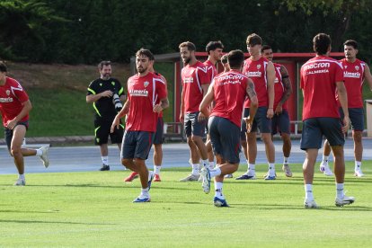 Día I del Almería de Pimienta con 30 futbolistas en el campo Anexo.