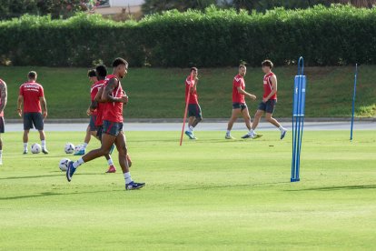 Día I del Almería de Pimienta con 30 futbolistas en el campo Anexo.