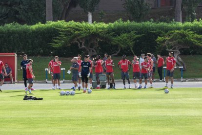 Día I del Almería de Pimienta con 30 futbolistas en el campo Anexo.