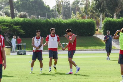 Día I del Almería de Pimienta con 30 futbolistas en el campo Anexo.