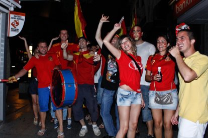 Almería se echaba a la calle en 2010 para celebrar el triunfo de España.