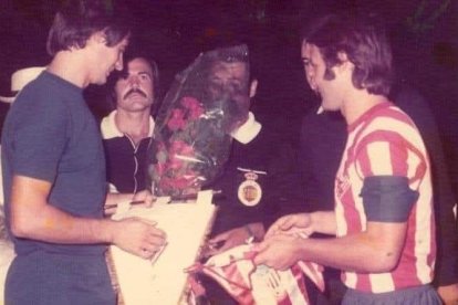 Chechu Rojo, López Cuadrado y Juan Rojas en la inauguración del campo.