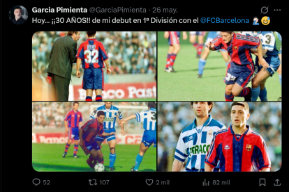 García Pimienta mantiene sus redes sociales pero no se prodiga mucho.
