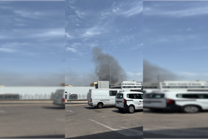 Humo del incendio en 'La Espartería'