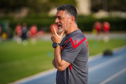 García Pimienta en el Anexo del Estadio de los Juegos Mediterráneos.