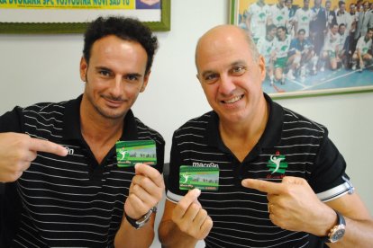 Con Manolo Berenguel, otra de las instituciones del voleibol en la provincia.