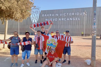 Aficionados del Almería en Córdoba.