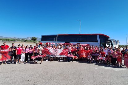 Aficionados del Almería en Córdoba.