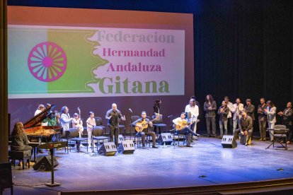 El flamenco almeriense llena de arte, emoción y solidaridad el Auditorio Maestro Padilla con la Gala Benéfica Flamenca a favor de la Hermandad Andaluza Gitana