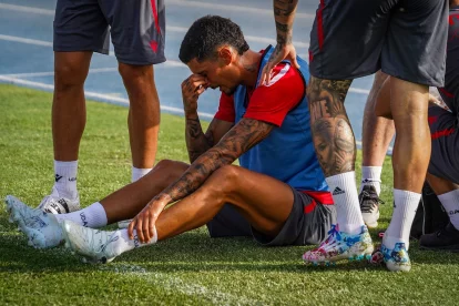 Chumi se rompía la nariz en una sesión de entrenamiento.