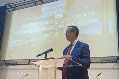 El subdelegado del Gobierno en Almería, José María Martín, durante su intervención.