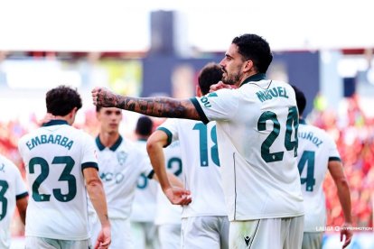 Miguel anotaba el segundo gol de su cuenta en un partido grande.