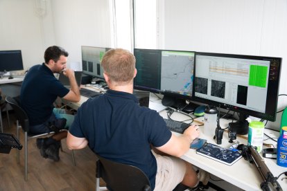 Pruebas en Tabernas de Charlie, el prototipo del rover marciano que se enviará a Marte en 2028.