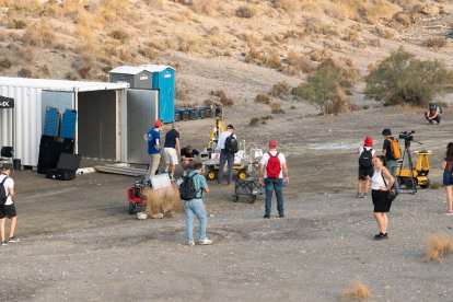 Pruebas en Tabernas de Charlie, el prototipo del rover marciano que se enviará a Marte en 2028.