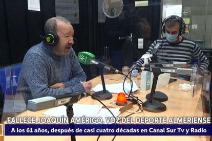 Fue la voz del Deporte en Canal Sur Almería durante muchos años.