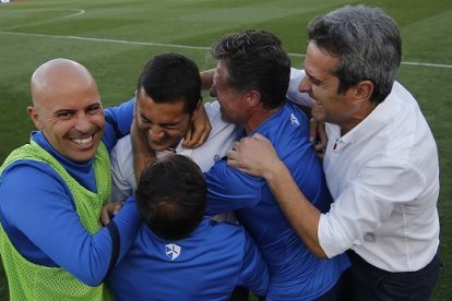 En su etapa de rojiblanco con Francisco de entrenador.