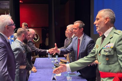Imagen del acto de celebración de los patronos de la Policía Nacional en Almería.