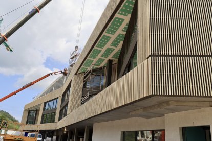 Las obras del edificio de Zubieta cuando entraban en su recta final.