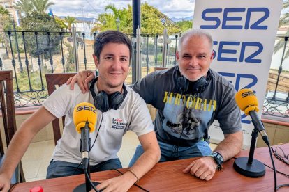 Uno de los fundadores del CDV Albox, Luis David Sánchez (derecha) en el programa.