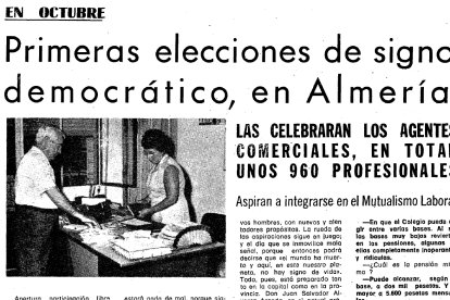 La prensa en 1976 destacaba las primeras elecciones democráticas en Almería.