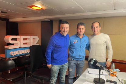García Pimienta, Sique Rodríguez y Luis Cortés en Radio Barcelona-Cadena SER.