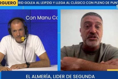 García Pimienta con Manu Carreño en El Larguero de la Cadena SER.