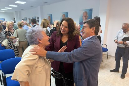 Carmen Crespo en el encuentro con los mayores