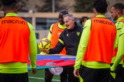 Javi Fernández con el equipo en la semana previa del Play Off la pasada temporada.
