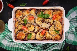 Lasaña de berenjenas.