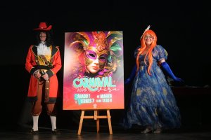 Don Carnal y Doña Cuaresma presentan el cartel del Carnaval de Vera 2025.