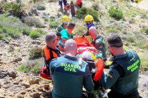 Imagen del rescate de la Guardia Civil.